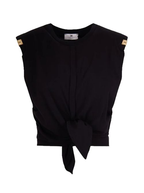 T-SHIRT WITH KNOT ELISABETTA FRANCHI | MA01161E2110 nero